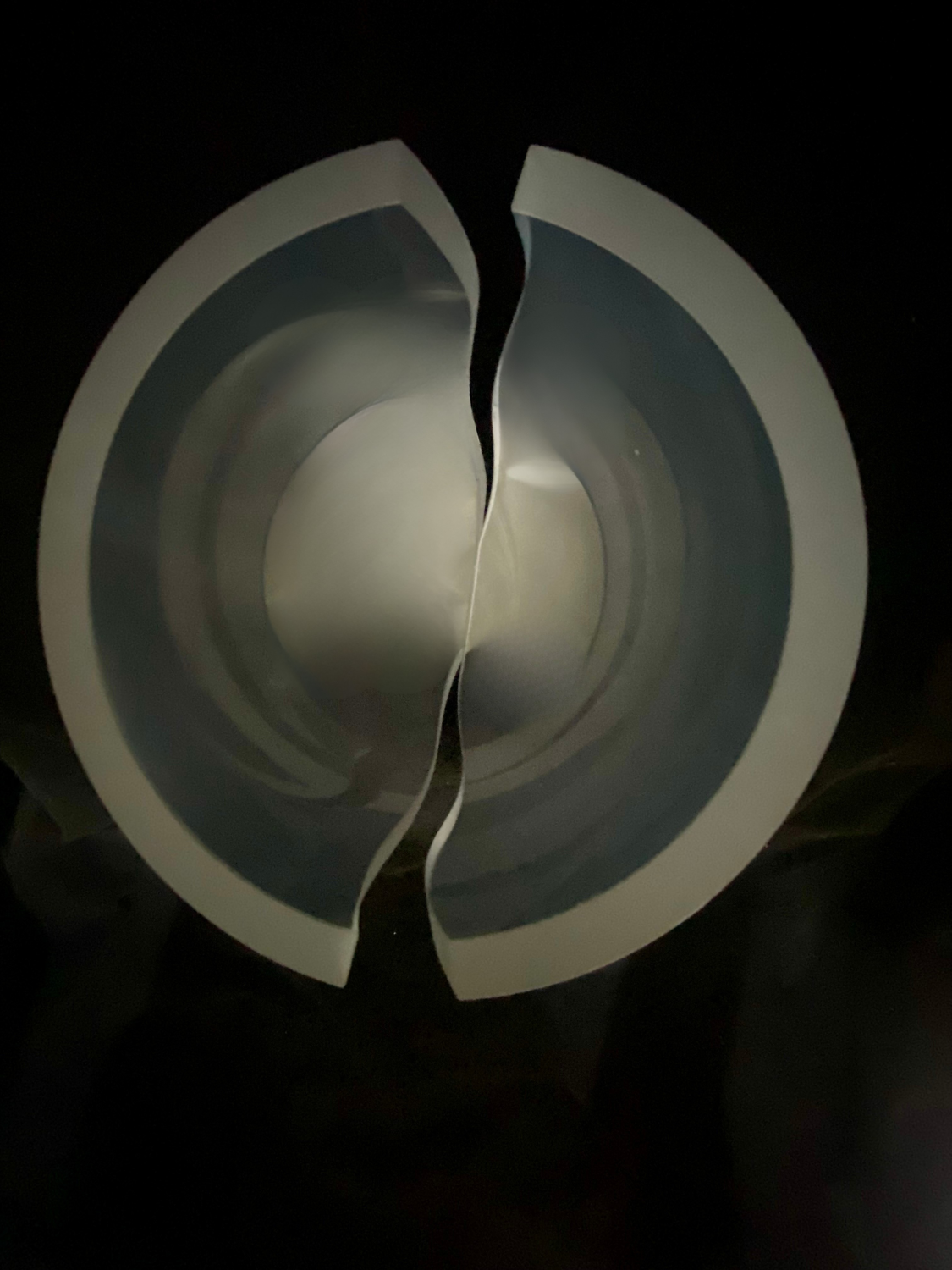 Stíny luny - pískovaná lepená mísa